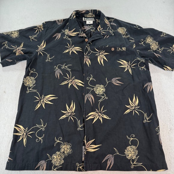 columbia sportswear Other - Columbia XCO Mens‎ Large Black Tropical Floral Button Up Camp Shirt
